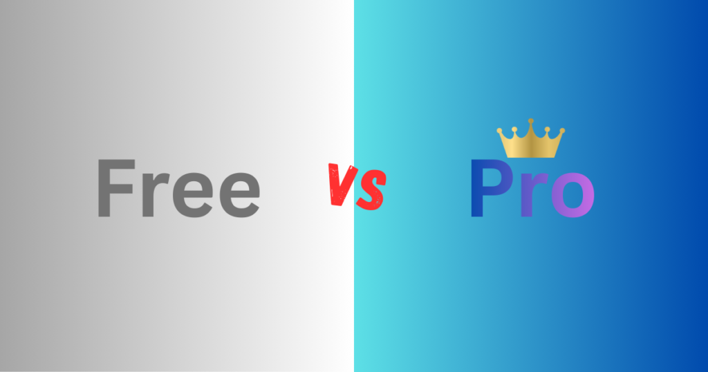 Canva Free vs Canva Pro comparison showing features difference