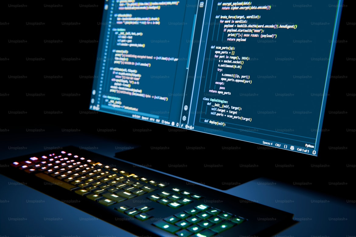 Computer screen showing Python code execution in a dark terminal, representing AI agent communication protocols.