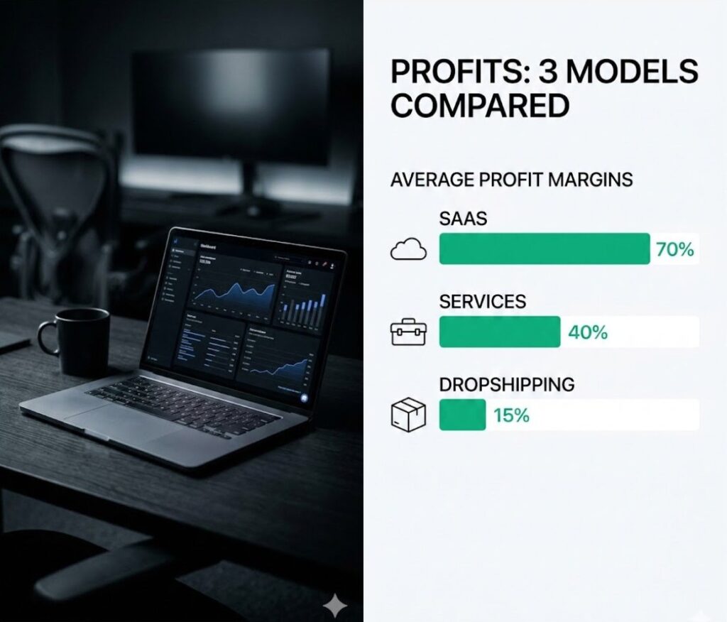 Side-by-side comparison of AI-generated B-roll images: a cinematic dark mode tech workspace on the left and a clean minimalist infographic style on the right.