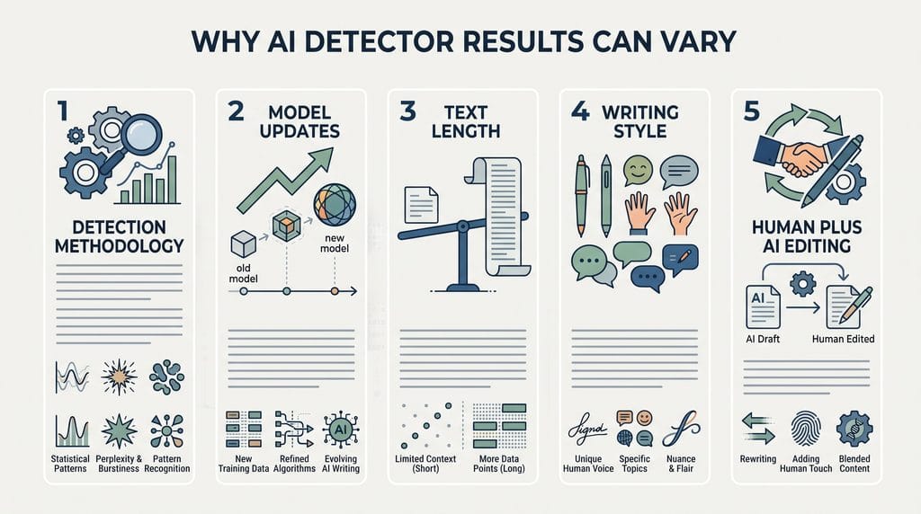 Factors that can affect AI detector results